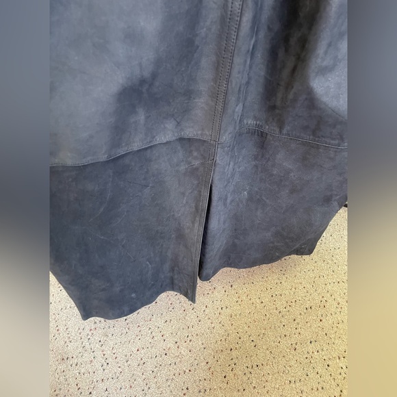 🖤Vintage Great USED Condition L Genuine Leather Winlit Trench Coat - Picture 7 of 7